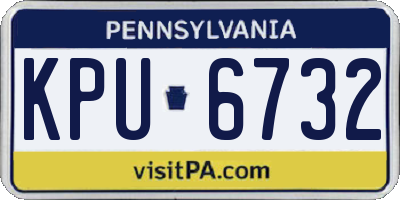 PA license plate KPU6732