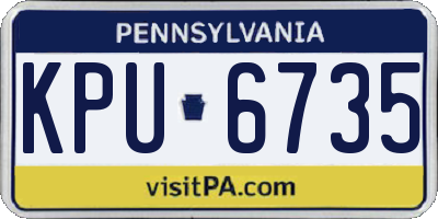 PA license plate KPU6735