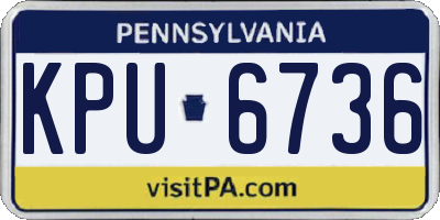 PA license plate KPU6736