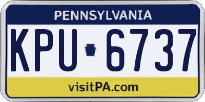 PA license plate KPU6737
