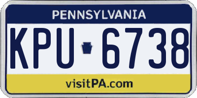 PA license plate KPU6738
