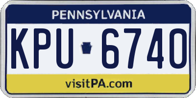 PA license plate KPU6740