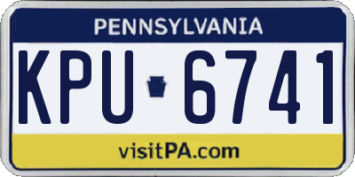 PA license plate KPU6741