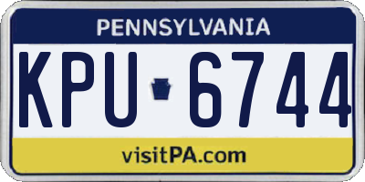 PA license plate KPU6744