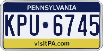 PA license plate KPU6745