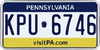 PA license plate KPU6746