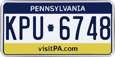 PA license plate KPU6748
