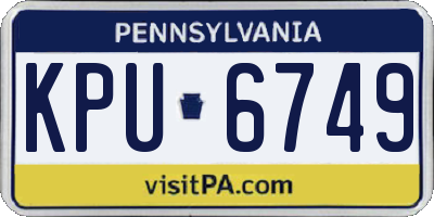 PA license plate KPU6749