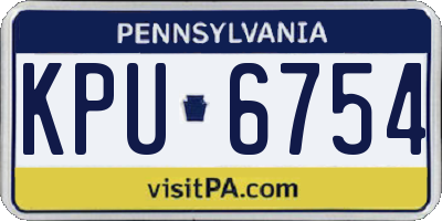 PA license plate KPU6754