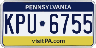 PA license plate KPU6755