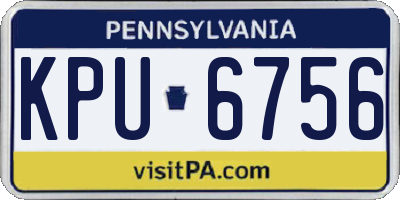 PA license plate KPU6756