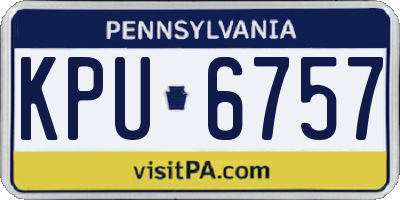 PA license plate KPU6757