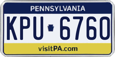 PA license plate KPU6760