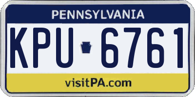 PA license plate KPU6761