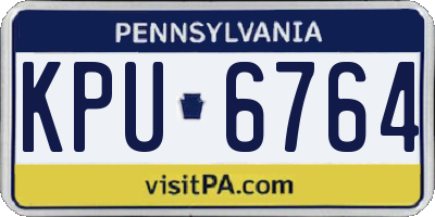 PA license plate KPU6764