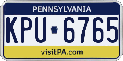 PA license plate KPU6765