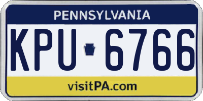 PA license plate KPU6766