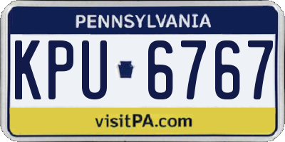 PA license plate KPU6767