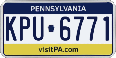 PA license plate KPU6771