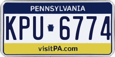 PA license plate KPU6774
