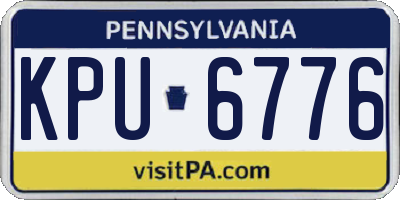 PA license plate KPU6776