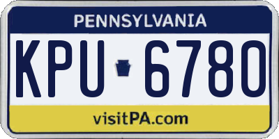 PA license plate KPU6780