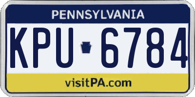 PA license plate KPU6784