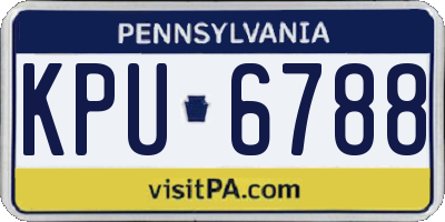 PA license plate KPU6788