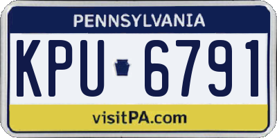 PA license plate KPU6791