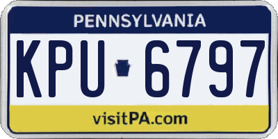 PA license plate KPU6797