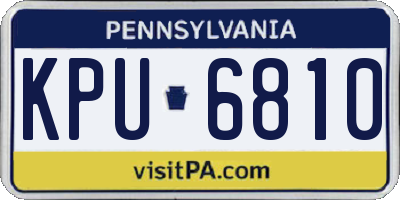 PA license plate KPU6810
