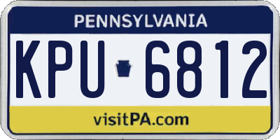 PA license plate KPU6812