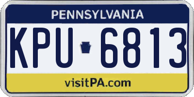 PA license plate KPU6813