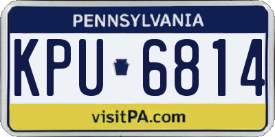 PA license plate KPU6814