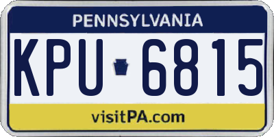PA license plate KPU6815