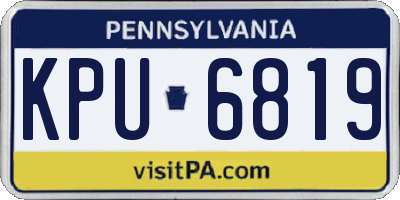 PA license plate KPU6819