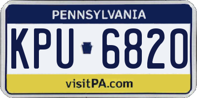 PA license plate KPU6820