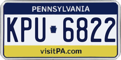 PA license plate KPU6822