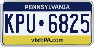 PA license plate KPU6825