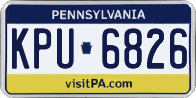 PA license plate KPU6826