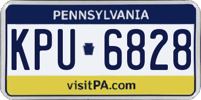 PA license plate KPU6828