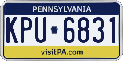 PA license plate KPU6831