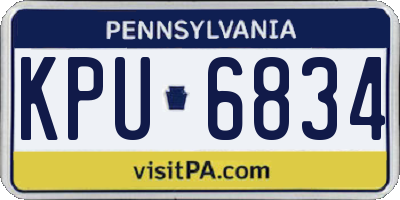 PA license plate KPU6834
