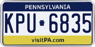 PA license plate KPU6835
