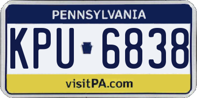 PA license plate KPU6838