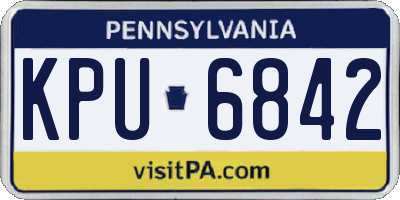 PA license plate KPU6842