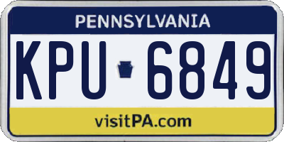 PA license plate KPU6849