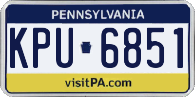 PA license plate KPU6851