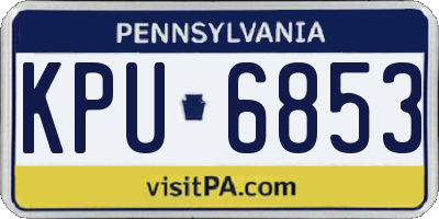 PA license plate KPU6853