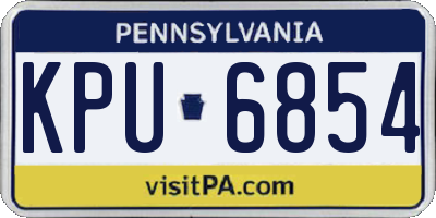 PA license plate KPU6854